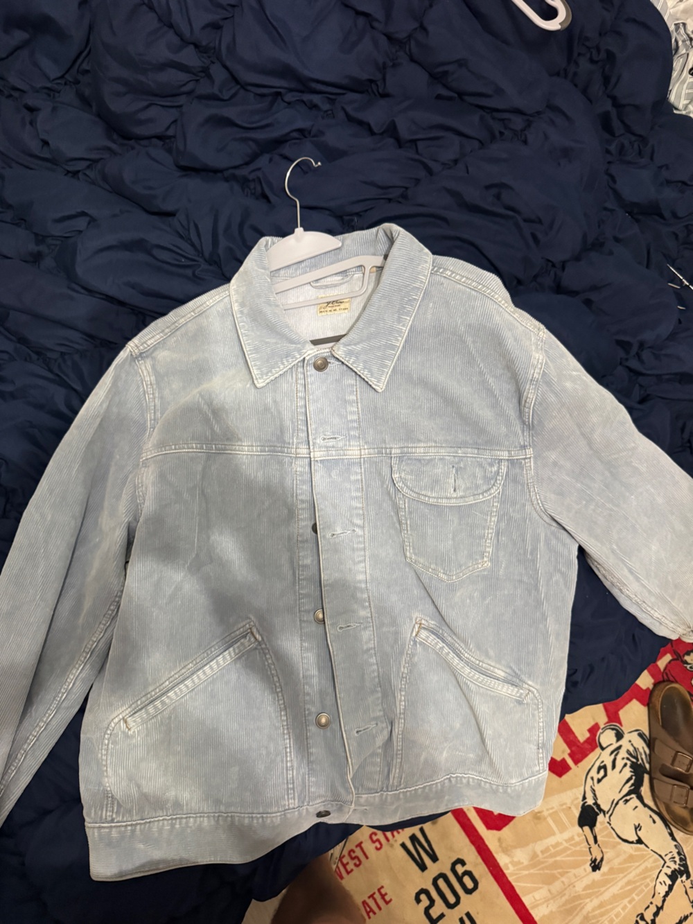 Light Blue Men's Corduroy Jacket - J. Crew